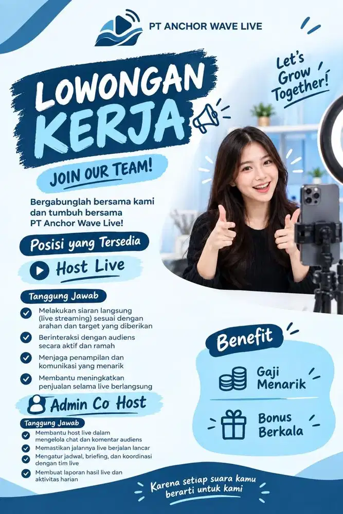 Host Live dan Admin CoHost