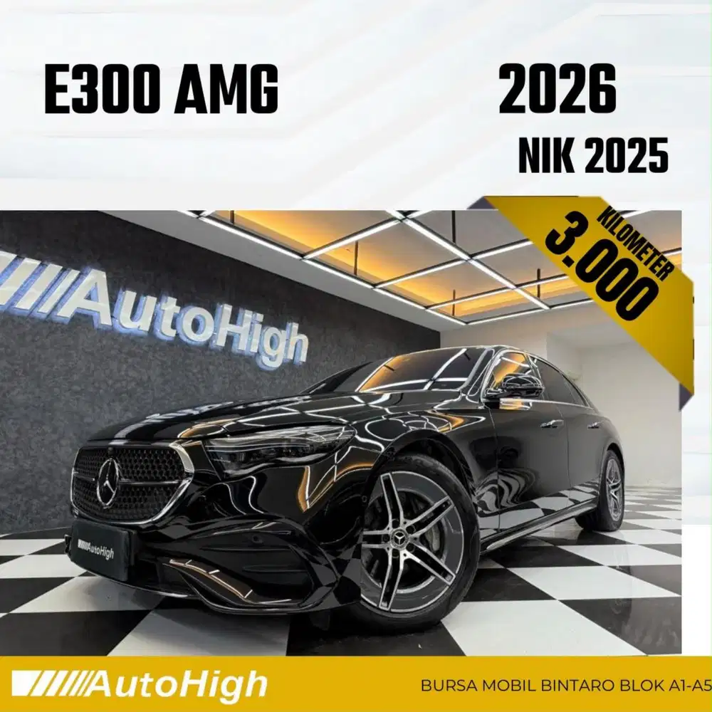 DP10% [Km3.000] E300 AMG 2025 Black Reg 2026 #AUTOHIGH