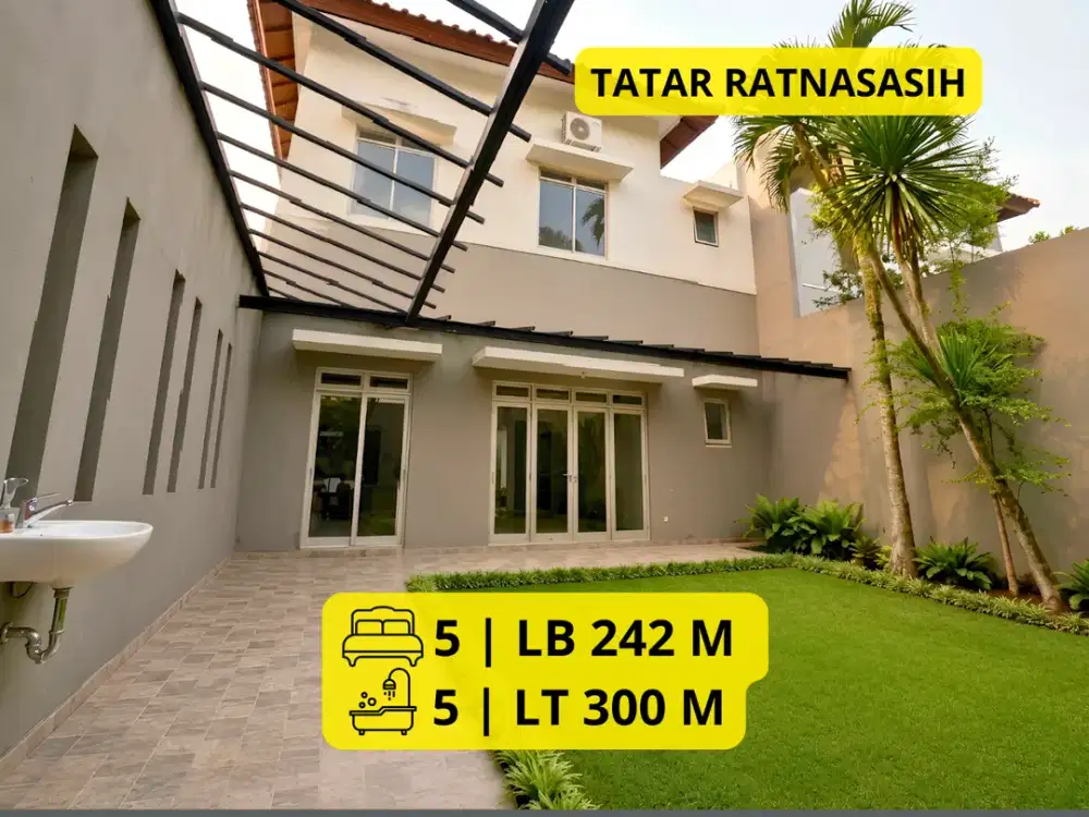 DIJUAL RUMAH MEWAH TATAR RATNASASIH KBP | LT 300 m² | LB 242 m² | 5 KT | 5 KM | SHM