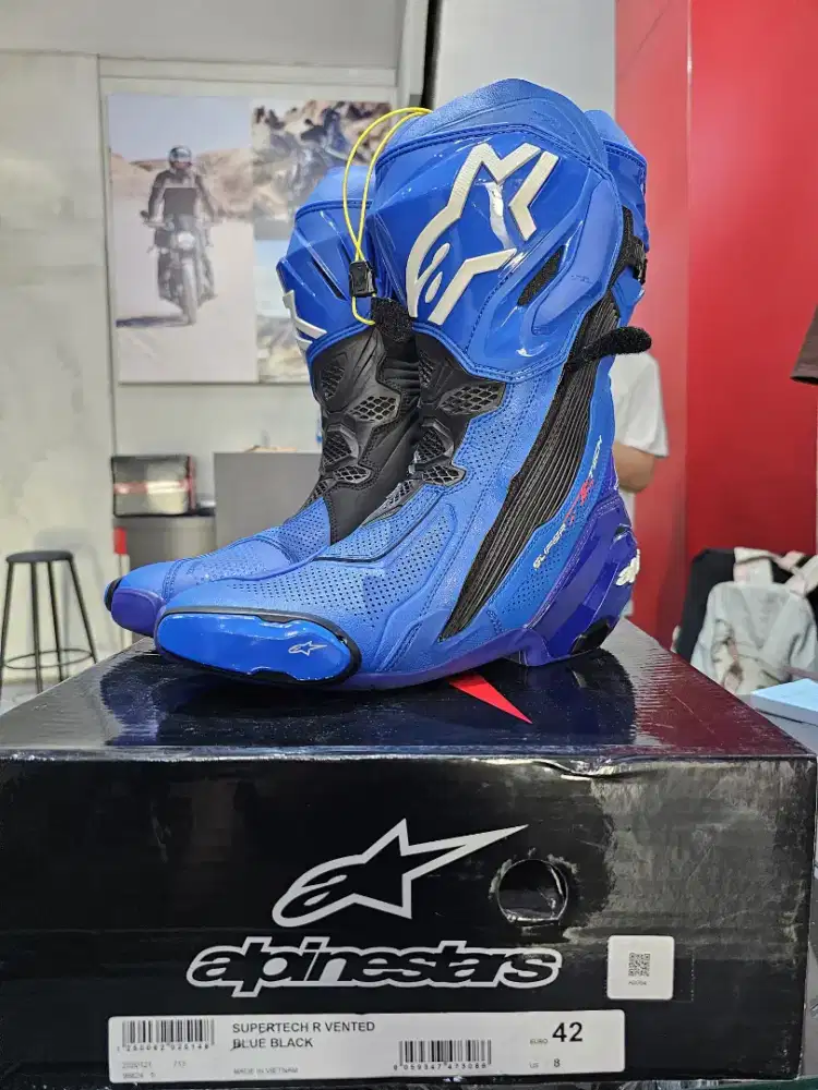 ALPINESTARS SUPERTECH R VENTED BLUE BLACK