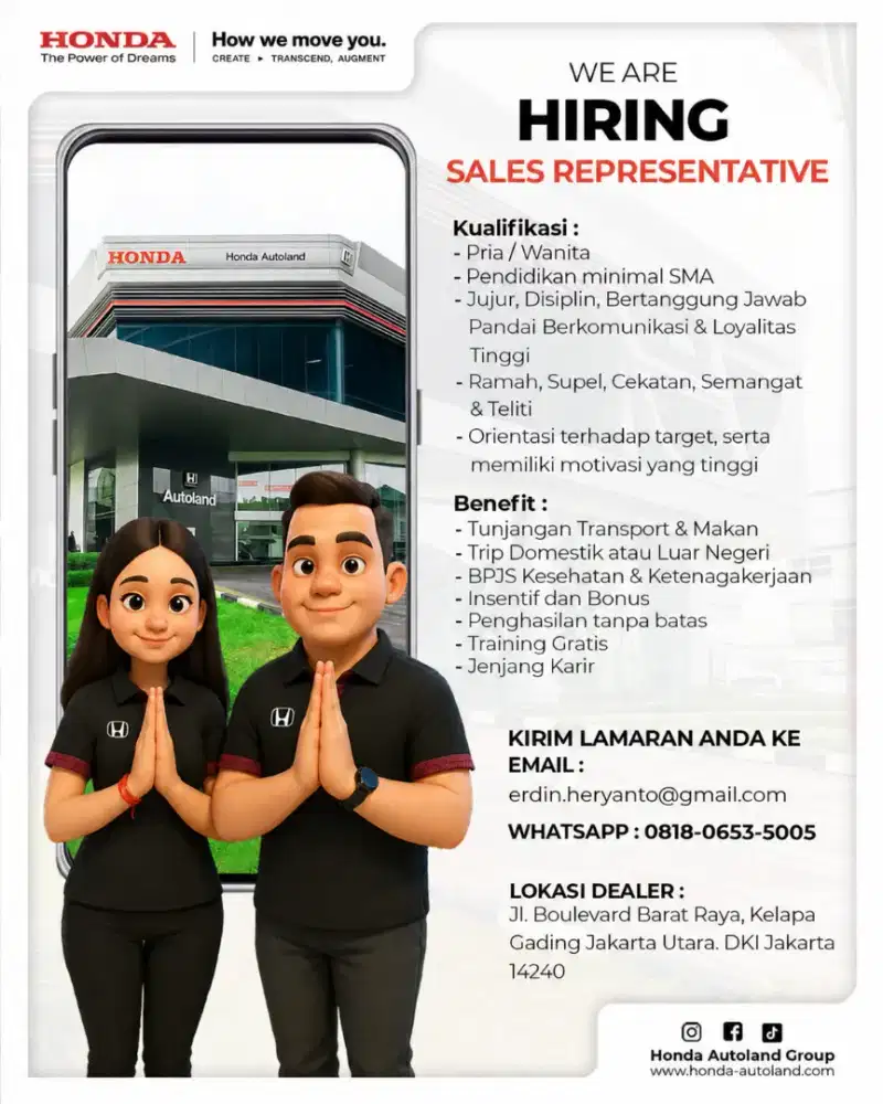 Lowongan Pekerjaan Sales Otomotif