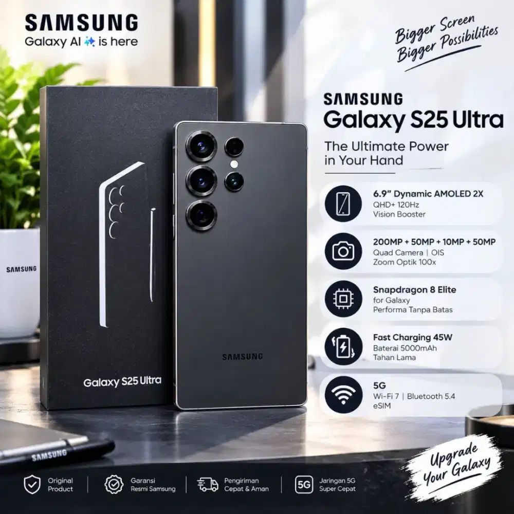 SAMSUNG S25 Ultra 12/256GB NEW Garansi Resmi