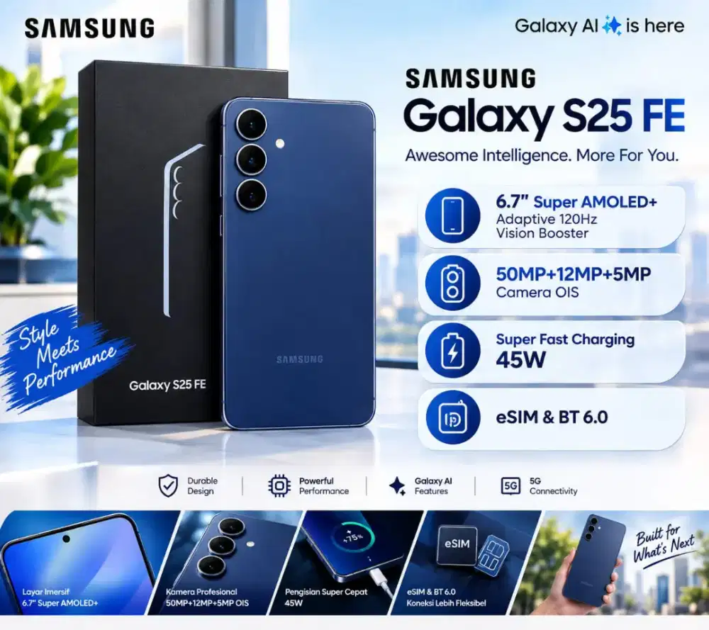 SAMSUNG S25 FE 8/256GB NEW Garansi Resmi