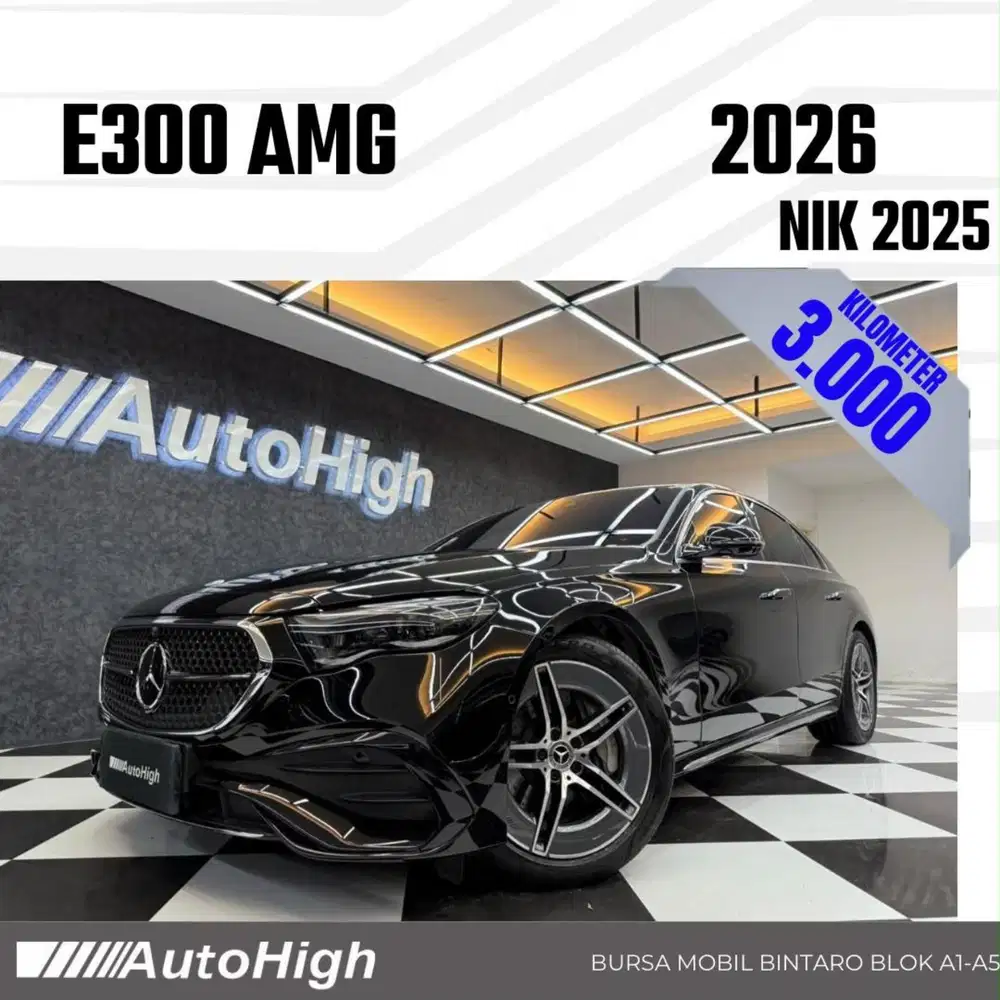 DP10% [Km3.000] E300 AMG 2025 Black Reg 2026 #AUTOHIGH