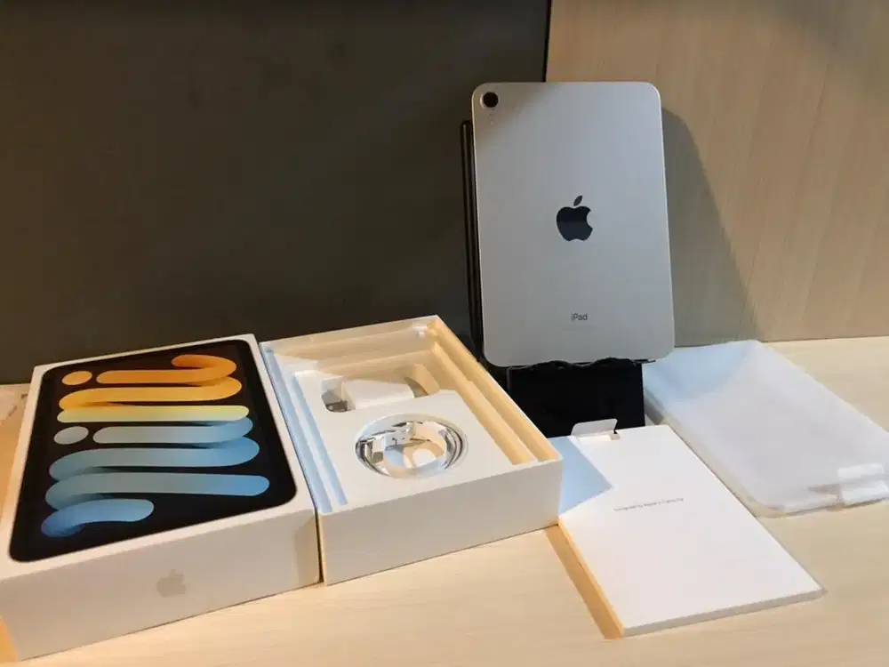 Ipad Mini 6 Starlight + Apple Pencil & Bonus Lengkap