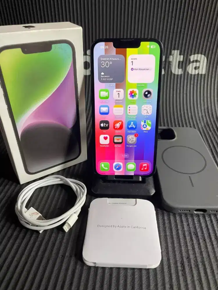 Iphone 14 128gb midnight inter all operator fulset mulus no minus