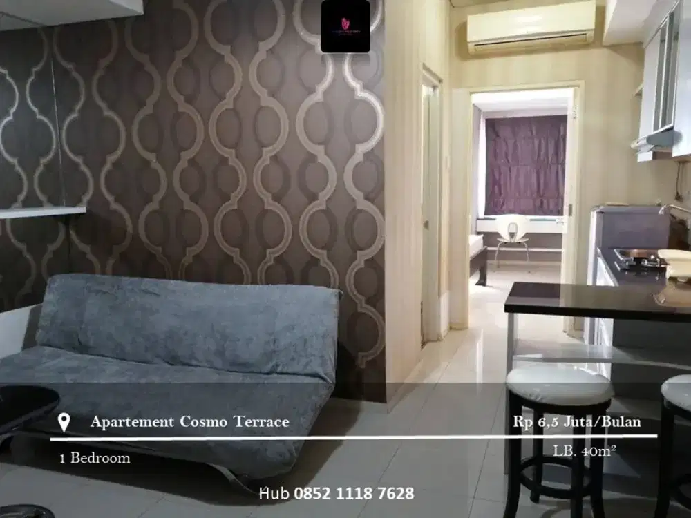 Disewakan Apartement Cosmo Terrace 1BR Mid Floor Full Furnished