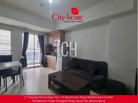 Unit Langka Apartemen 2BR Furnished Lantai Rendah di Royal Mediterania