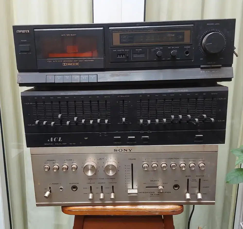 Set Audio Vintage Klasik Sony, Aiwa & ACL (Kondisi Apa Adanya/Gambling