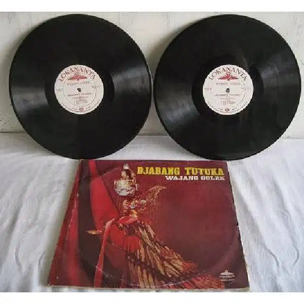 Unik Vintage piringan hitam gramophone WAJANG GOLEK TJERITERA