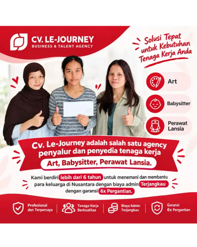 Yayasan Penyalur jasa ART, Babysitter & Pengasuh Lansia