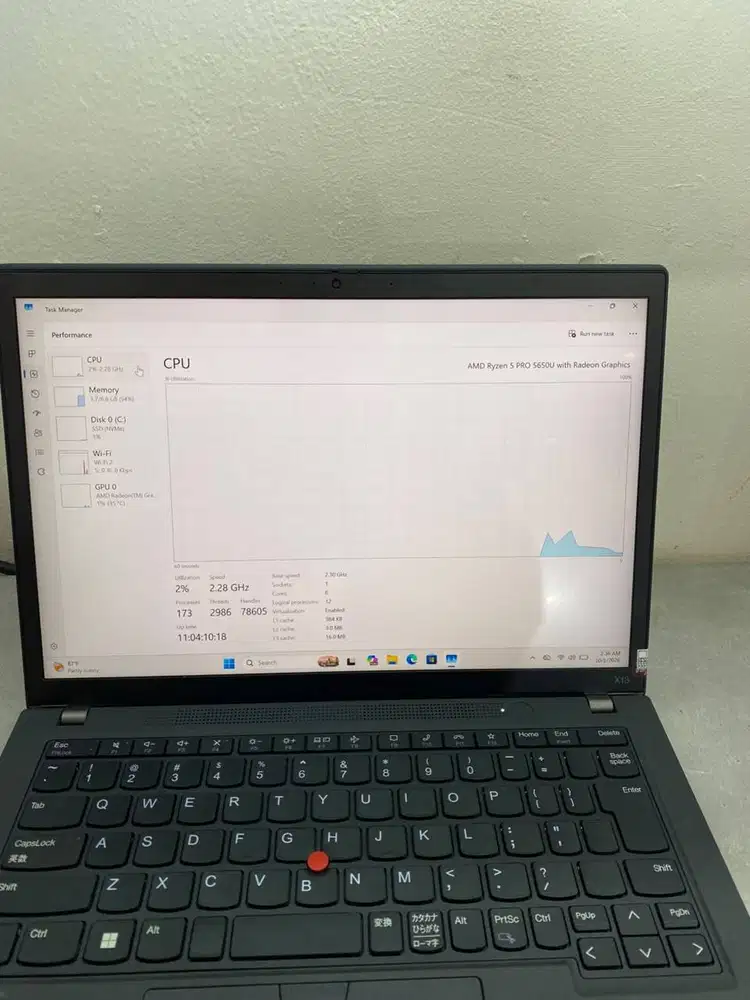 LENOVO THINKPAD X13 GEN 2 AMD RYZEN 5PRO 5 RAM 8GB SSD 256GB
