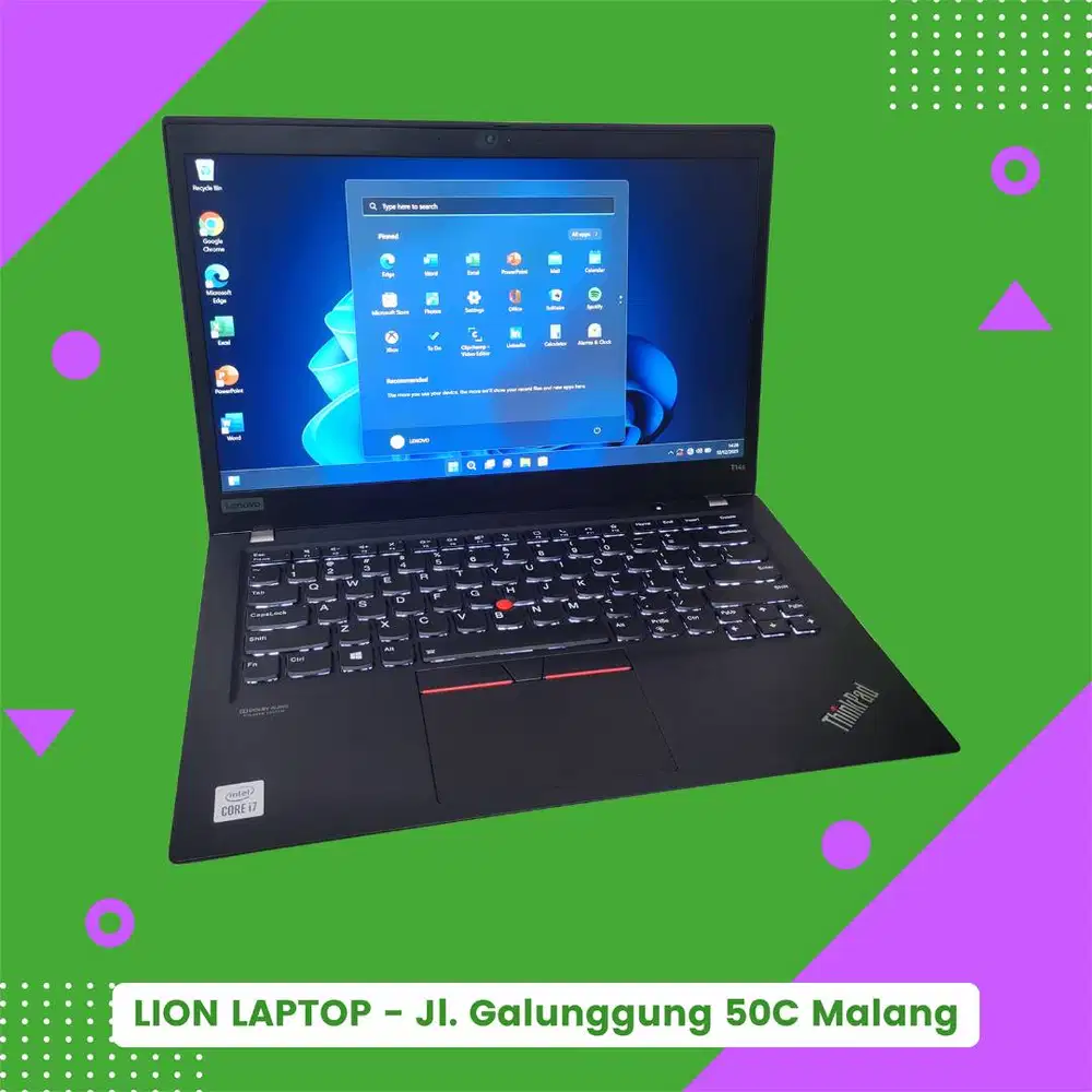 RAM 32GB Core i7 Gen 10 Slim SSD 256GB Lenovo Thinkpad T14S [01|10]