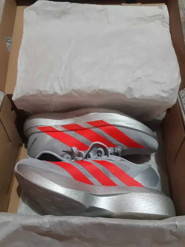 SEPATU RUNNING ORIGINAL ADIDAS EVO SL SILVER RED