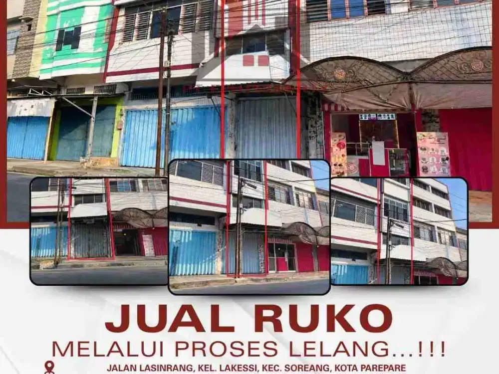 jual ruko 3 lantai kote pare-pare