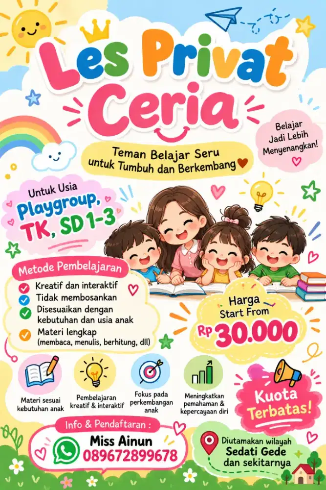 Buka Les Privat Playgroup - SD (1-3)