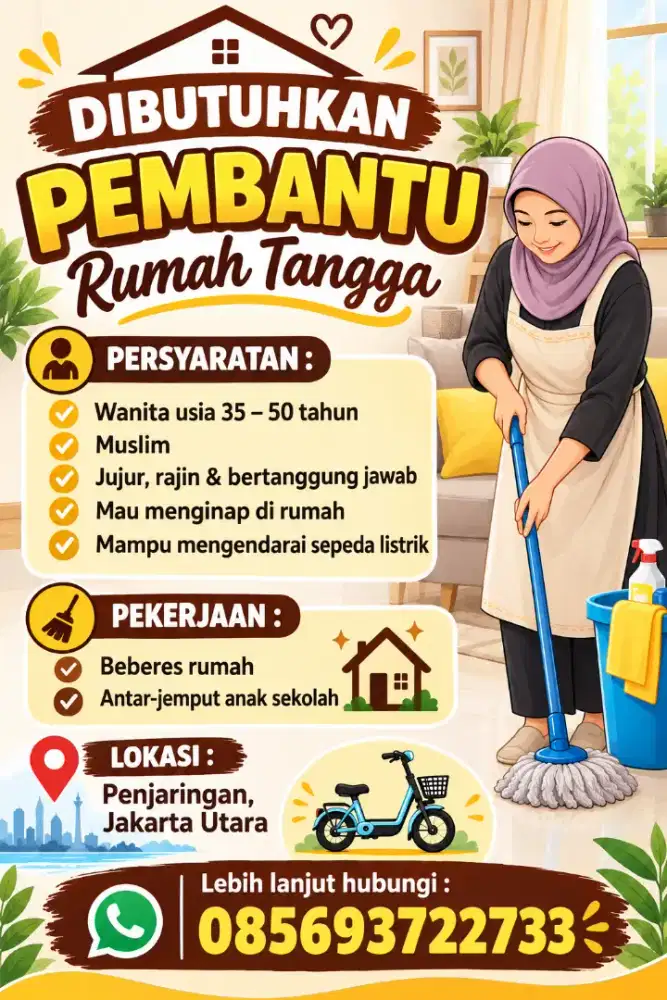 DIBUTUHKAN / DICARI ART/ PRT SEGERA