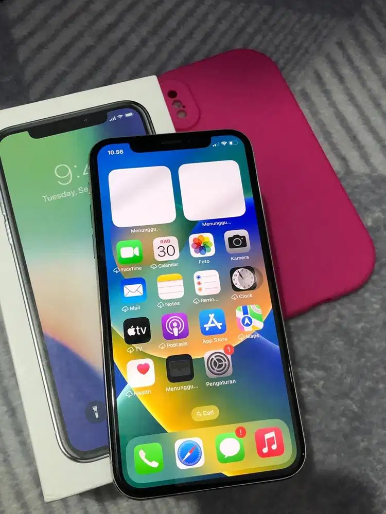 iPhone X silver 256GB Fullset