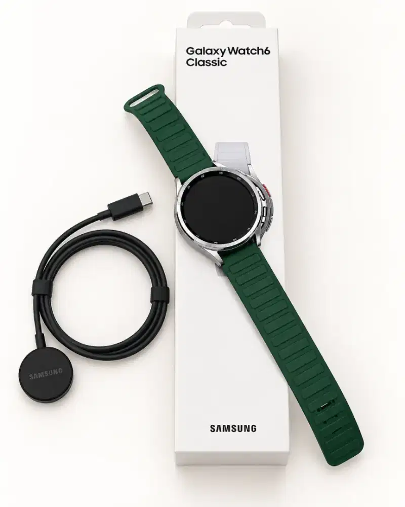 Samsung Galaxy Watch6 Classic – Fullset Box + Charger, Kondisi Mulus