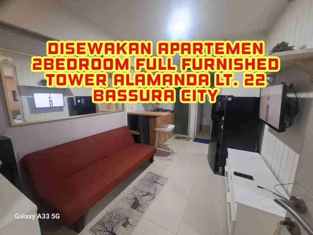Disewakan Apartemen Free IPL Tipe 2Bedroom Furnished Tower Alamanda Lt. 22 Bassura City
