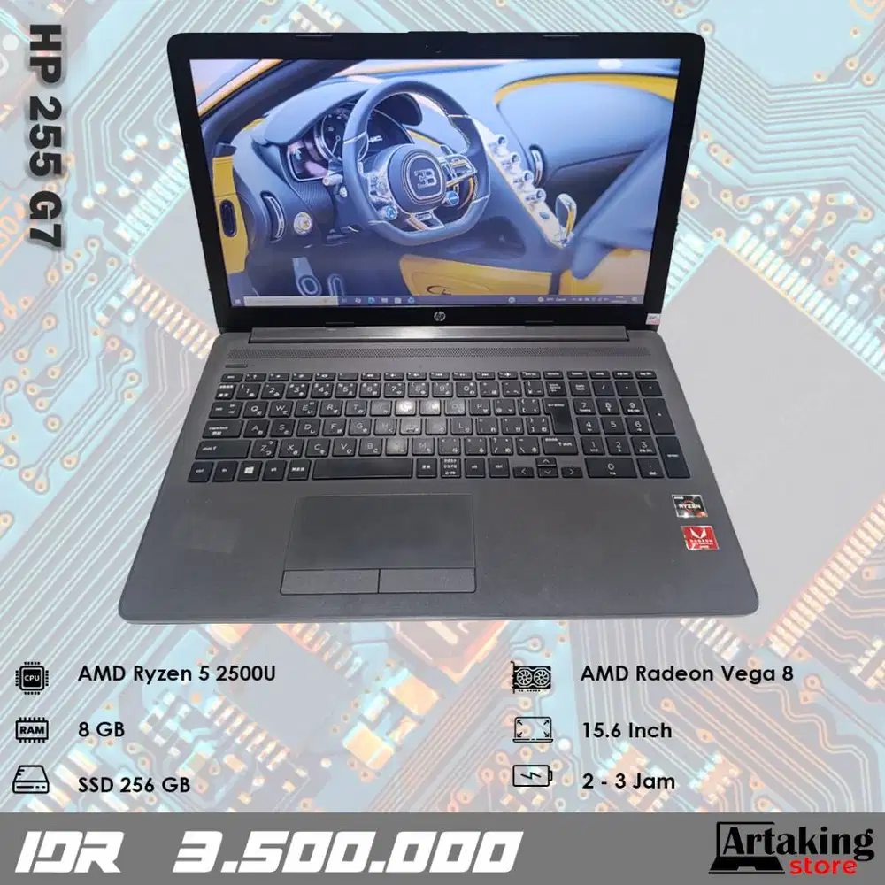 HP 255 G7 - Ryzen 5 - Ram 8 GB - SSD 256 GB