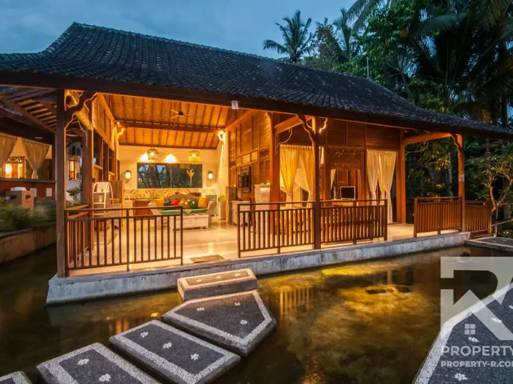 Vila 3 Kamar Tidur yang Santai dengan Pemandangan Hutan di Ubud Bali untuk Disewakan Leasehold