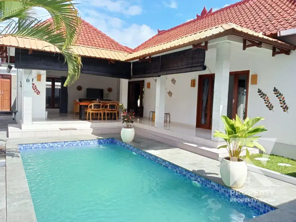 Villa Luas 2 Kamar Tidur dengan Kolam Renang di Seminyak, Bali untuk Disewa Tahunan