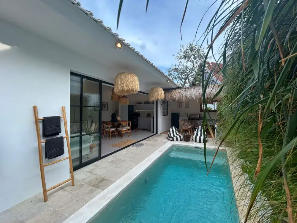 Villa Boho 2 Kamar Tidur dengan Furnish Lengkap di Seminyak Bali, Dijual Hak Sewa