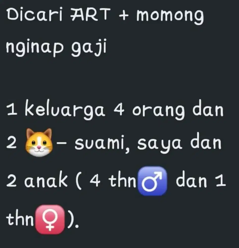 Art + momong nginap