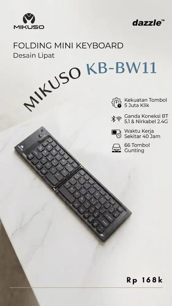 Mikuso KB-BW11 Folding Keyboard