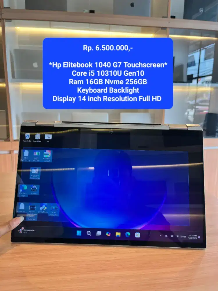 HP Elitebook 1040 G7 Touchscreen Core I5 10310U Ram 16GB Nvme 256GB