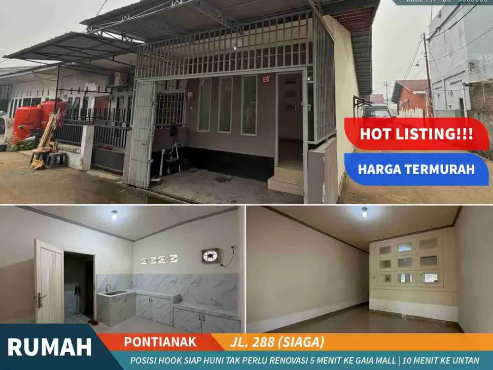 dijual rumah murah siap huni jl 288 siaga kuburaya pontianak