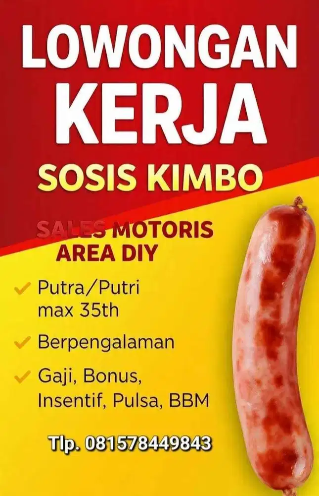 Sales Motoris Area DIY