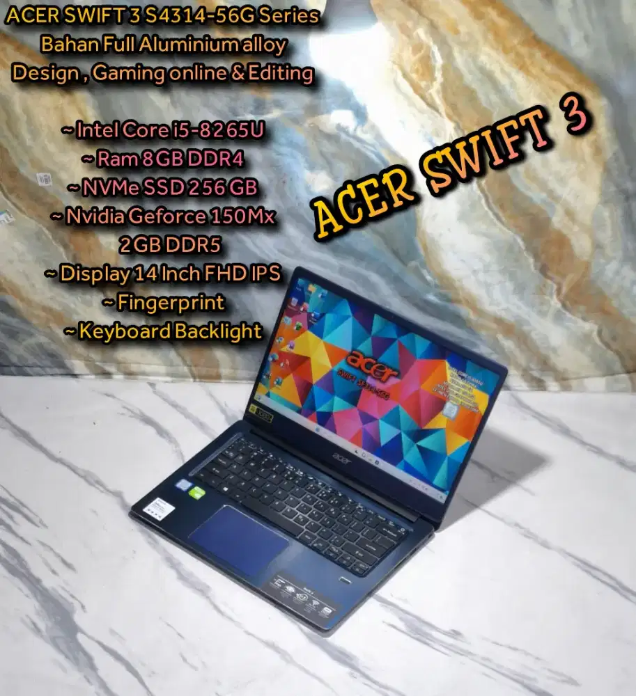 ACER SWIFT 3 Intel Core i5 Dual VGA Laptop Coding Laptop Design Lapto