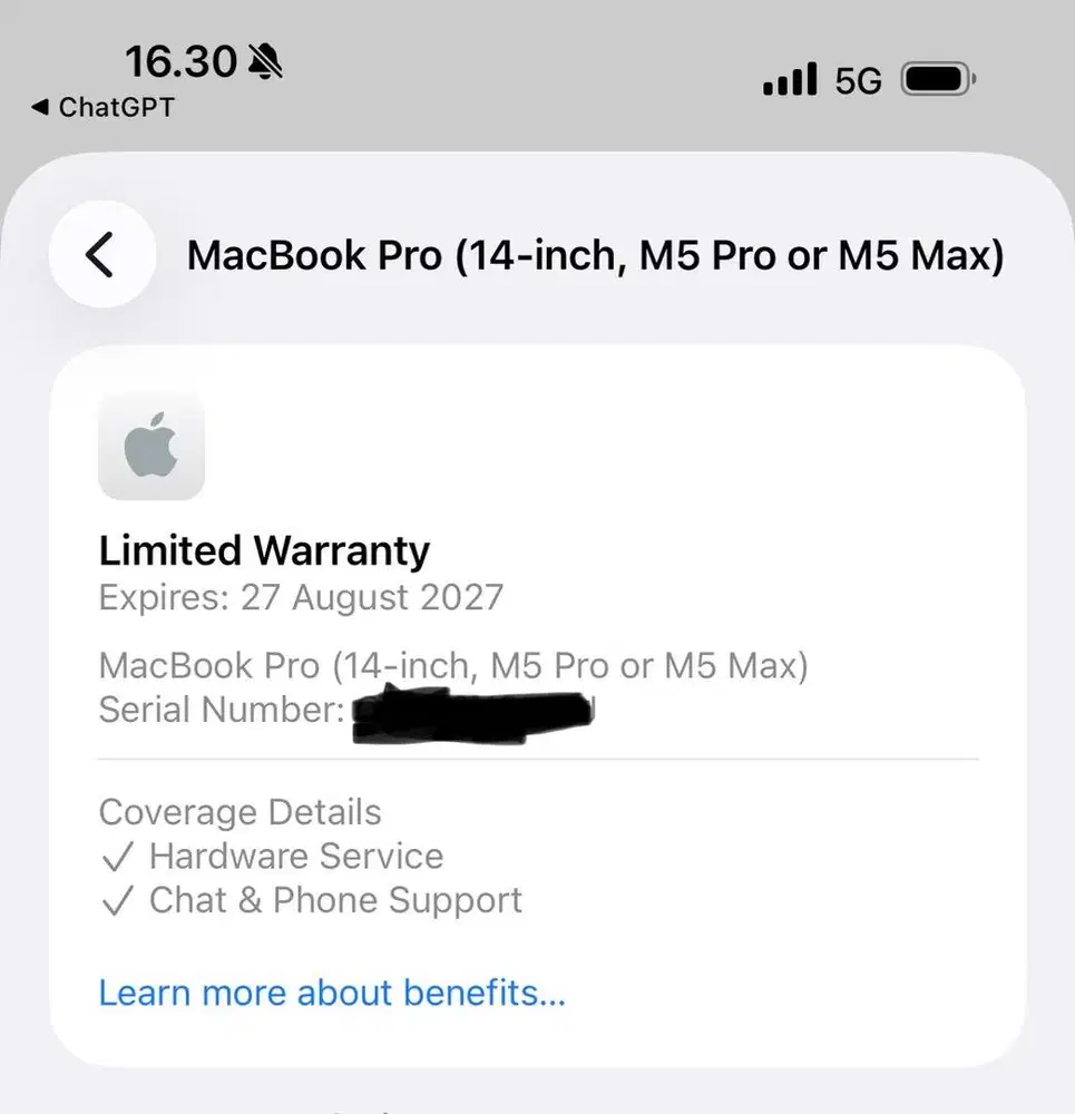 MacBook Pro M5 Pro 14” 24GB/1TB Baru Segel – Garansi Apple
