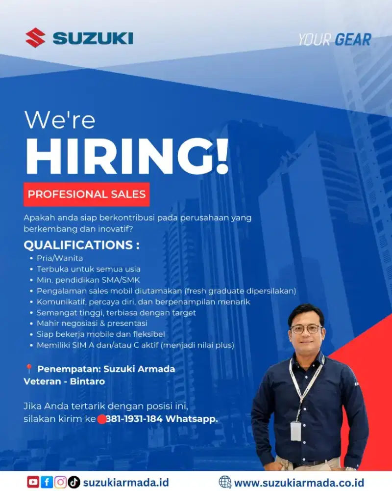 LOWONGAN KERJA SALES MARKETING