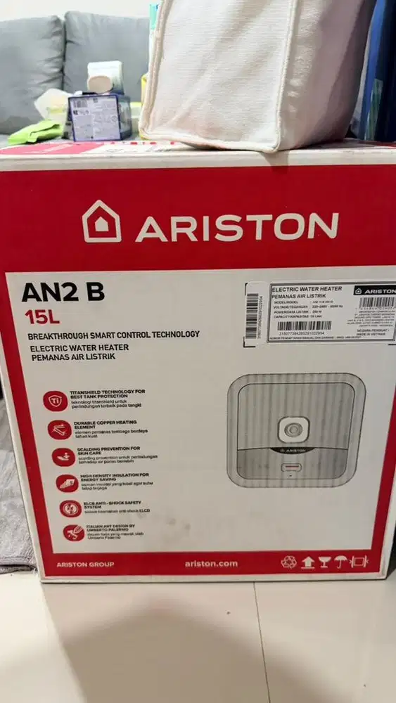 Water heater Ariston 15Liter Baru