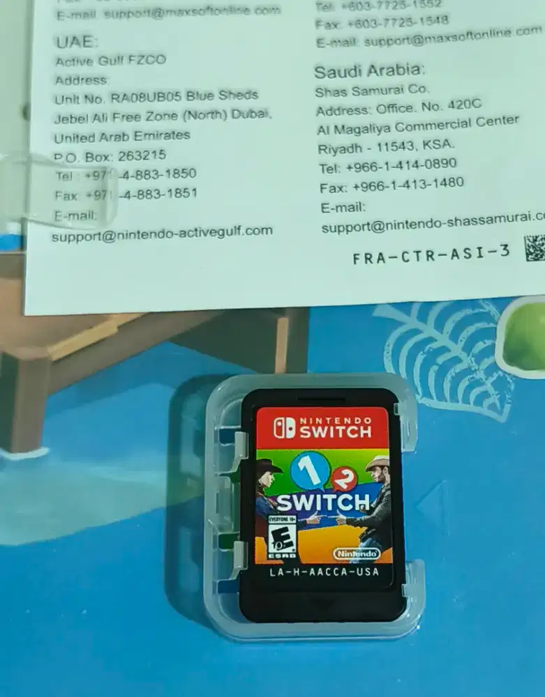 Cartridge/gamecard Nintendo 12 1-2 1 2 1+2 Switch USA/Asia version.