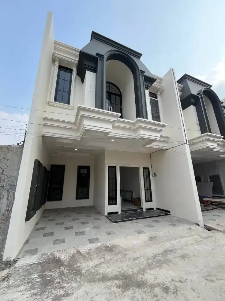 jual rumah 2 lantai modern classic di kalimulya dekat alun alun