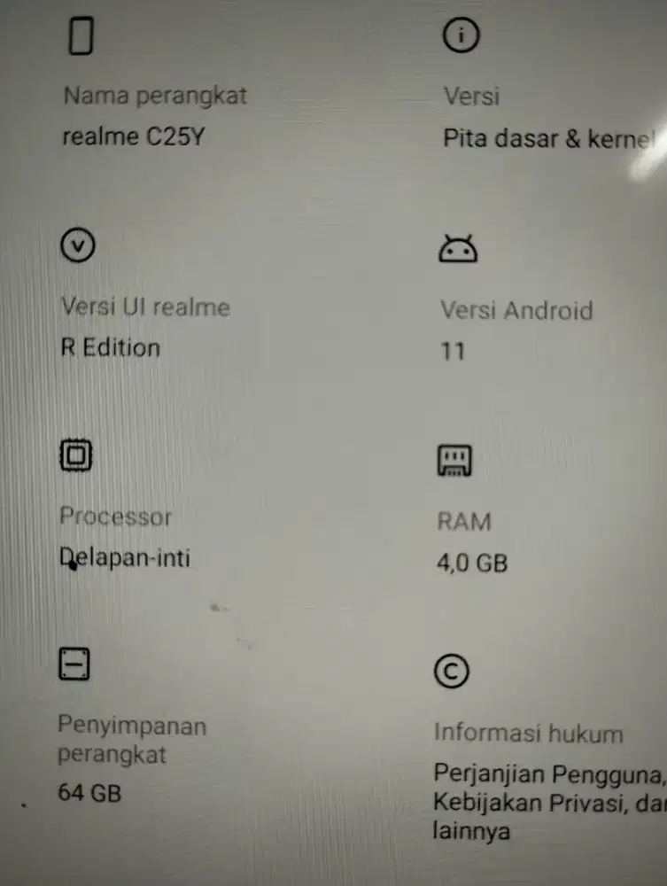 Realme C25y bekas batangan