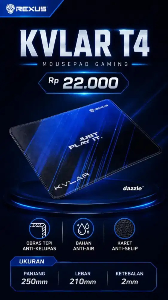 Mousepad gaming rexus KVLAR T4