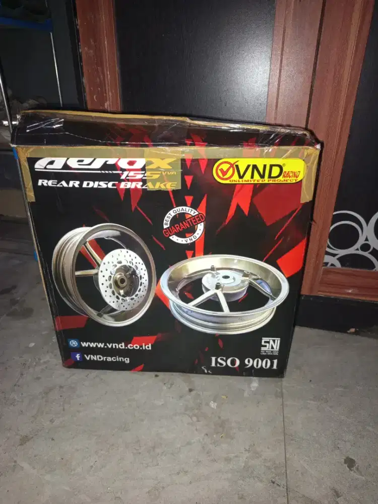 Pelek VND cakram belakang AEROX gen 123 masuk