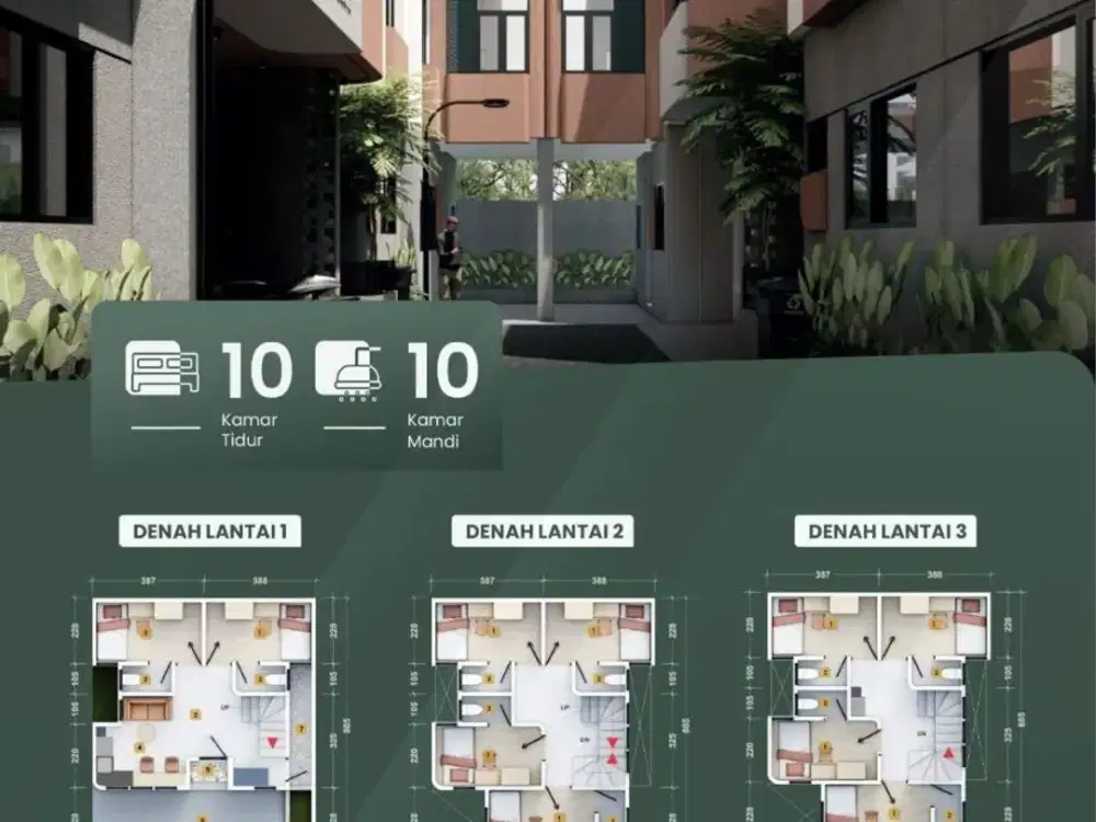 Dijual Kost Kosan 10 Kamar Murah Dekat Kampus Universitas Indonesia Depok, Nego