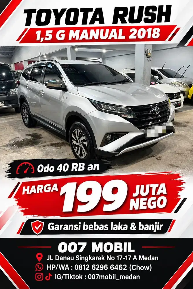 (Odo 40 RB) Toyota Rush 1,5 G Manual 2018 , 2019, 2020 , Terios