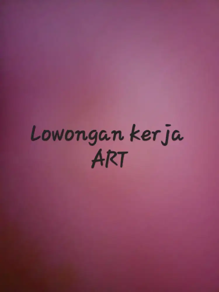 Lowongan Kerja ART