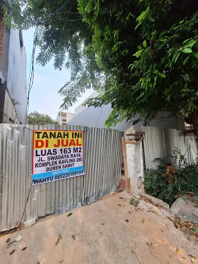 Dijual Tanah SHM luas 163 m2 di kavling DKI Duren Sawit Jakarta Timur