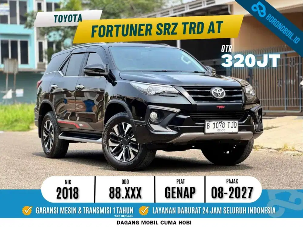 [FULLSETT] TOYOTA FORTUNER SRZ TRD AT 2018 HITAM METALIK