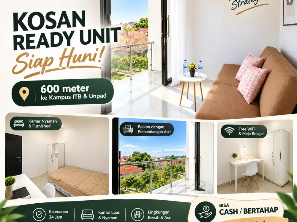 1 UNIT TERAKHIR KOSAN READY UNIT SIAP HUNI HANYA 600 METER KAMPUS UNPAD DAN ITB JATINANGOR