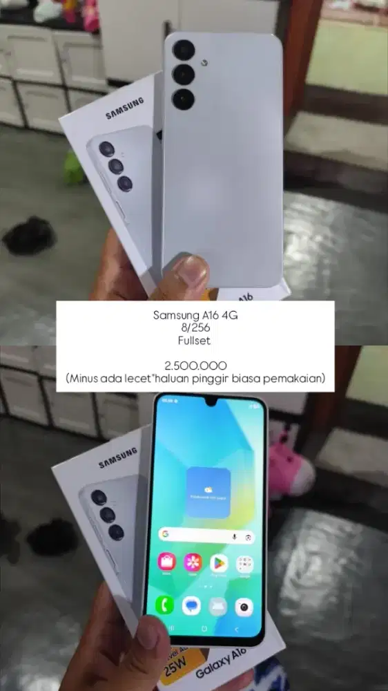 Samsung A16 4G 8/256 Fullset - Minus Lecet Pinggir - Bandung