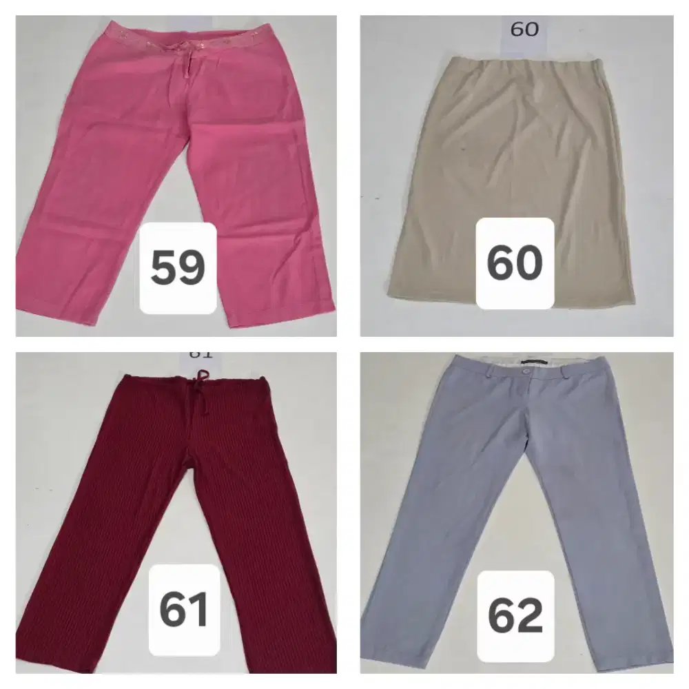 Celana Pendek Panjang Rok Wanita Preloved masih bagus pink creme red
